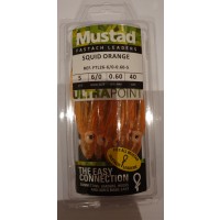 Mustad Fastach Leaders Squid Orange 6/0 40 lbs