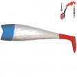 T.N. Halibut Shad blauw-wit-rood 18cm los